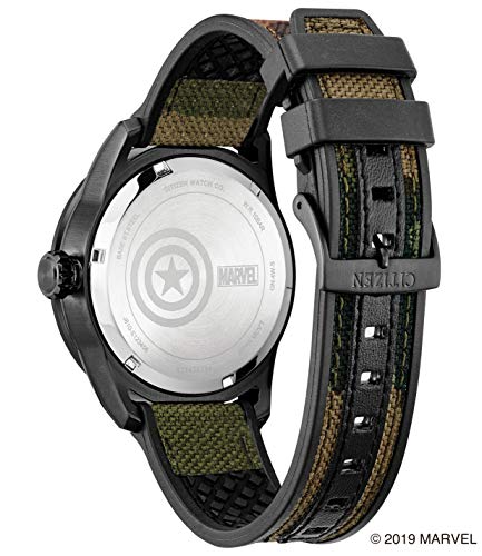 Citizen Часы ``Модель Капитан Америка'' с оригинальной коробкой AW1367-05W Мужские Многоцветные