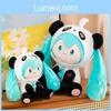 Cute Panda Hatsune Miku Stuffed Animal With Short Plush Fabric For Home Decor