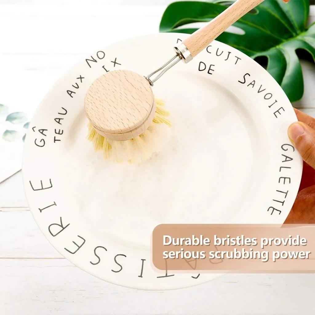 Сизаль Твердый Деревянный Креативный Горшок Щетка Длинная Ручка Кухонная Щетка Деревянная Длинная Ручка Горшок Столовая Посуда Чистящая Щетка Головка