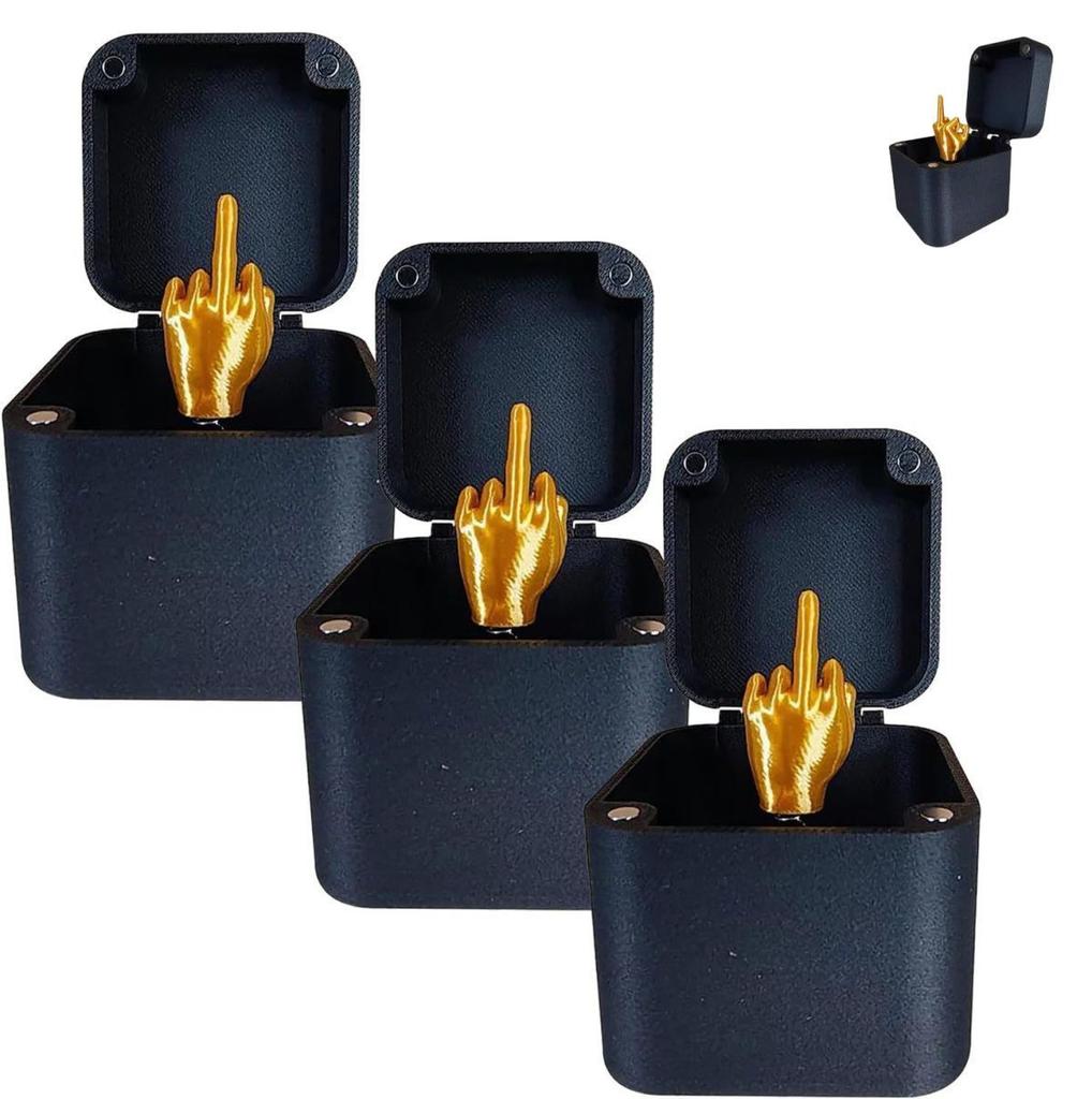 1PC Desk Decoration Middle Finger In the Box Fun Gag Gifts Birthday Gift Toys Supplies Crafts Home Decoration Small Figurine