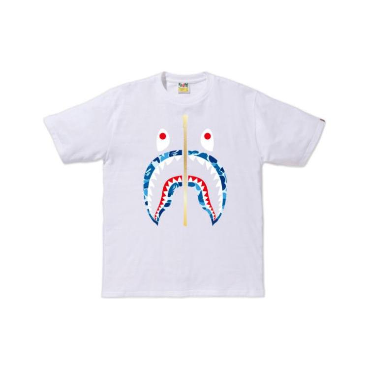Bape Abc Золотая молния Акула Футболка OZXTEM110009C
