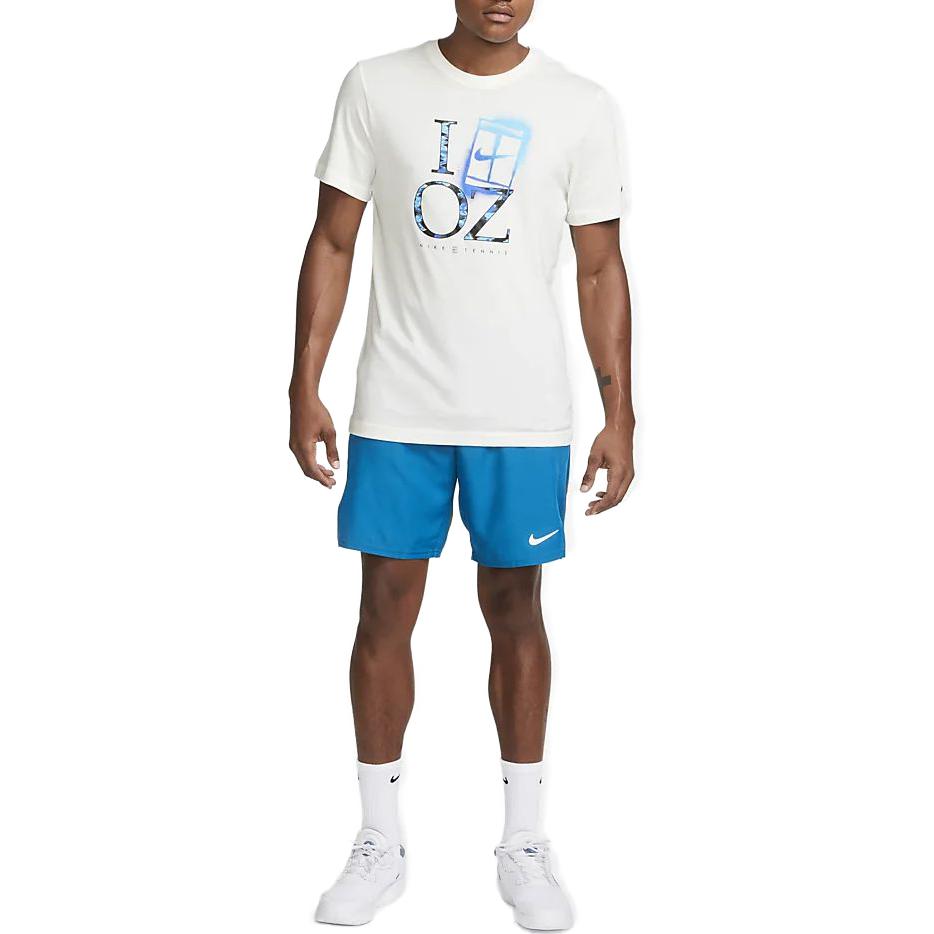 Nike T Shirts Men's White Crew Neck Moderate Straight Fit DZ2635-133