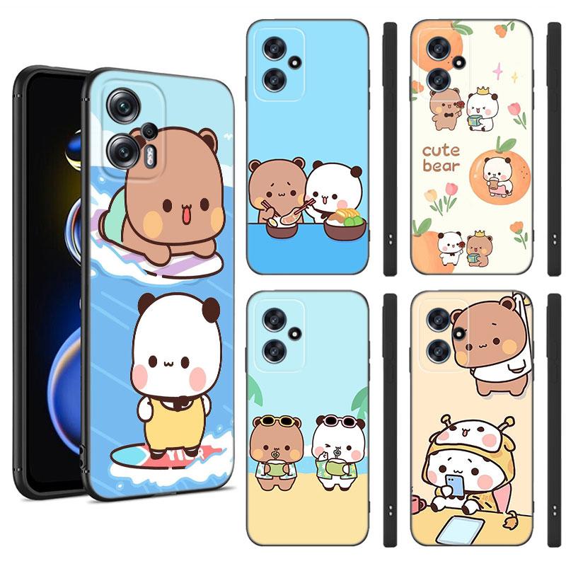 Cute BuBu DuDu Black Silicone Phone Case For Xiaomi POCO X3 X4 NFC F3 F4 GT F5 M3 M4 M6 X5 X6 Pro 5G C55 C65 M5