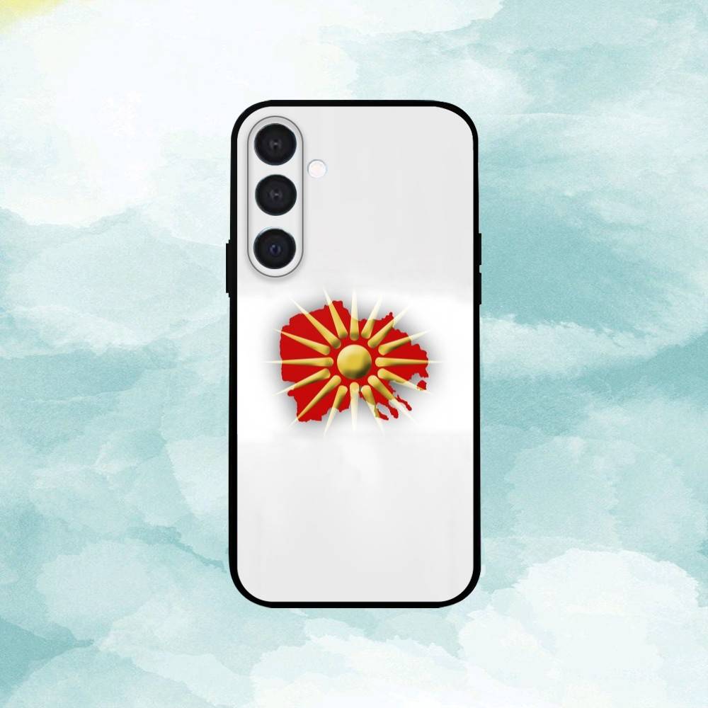 M-Macedonia Flag  Phone Case For Samsung  A73,A21s,A22,A31,A32,A52,A53,A71,A80,Soft Black Shell