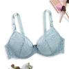 Women Ultrathin Pad Underwear Breathable Mesh Lace Bras with Wire Solid Color Floral Lingerie 34 36 38 C Cup