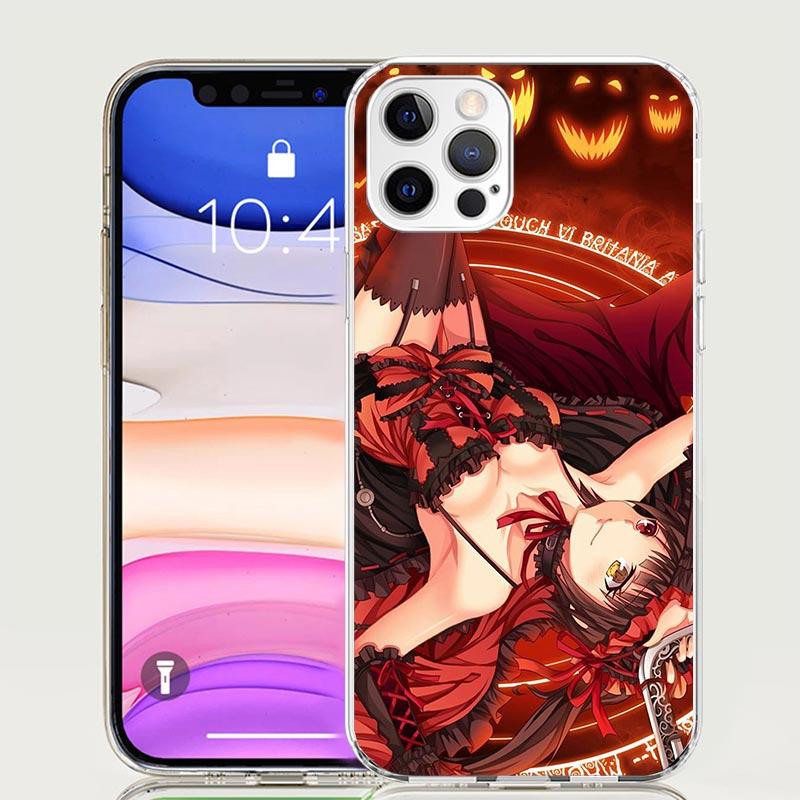 Чехол для телефона Date A Live Токисаки Куруми Для iPhone 18 17 Air 16 15 Plus 11 14 Pro Max 13 Mini 12 7 8 + SE Узор Арт Индивидуальная Обложка