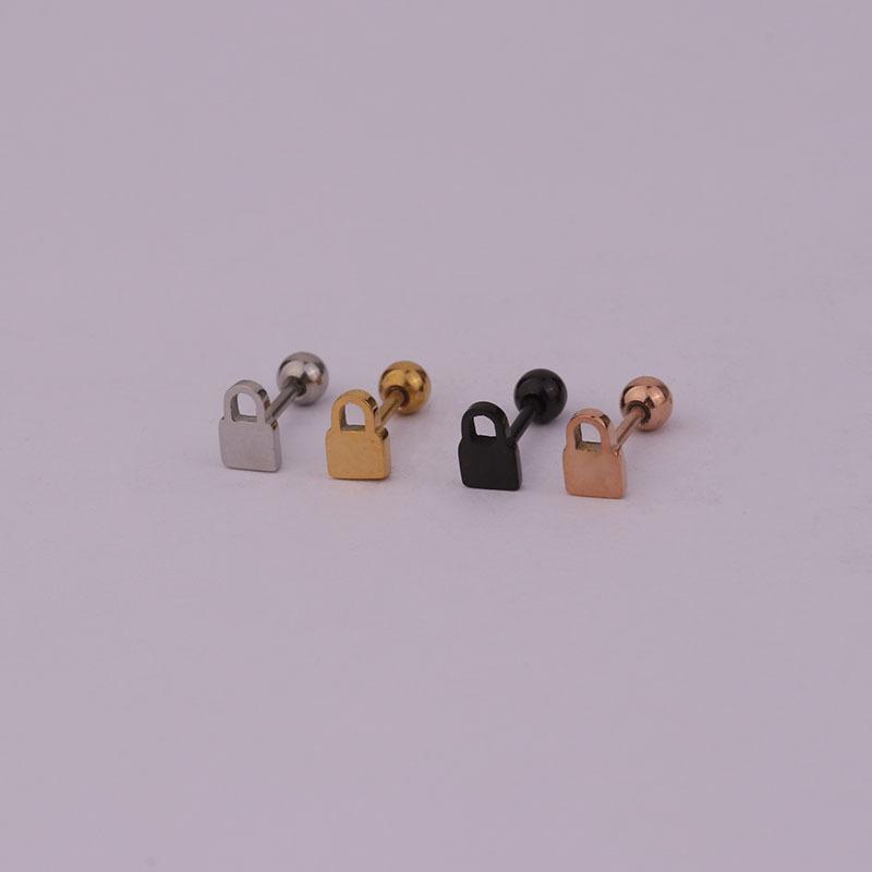 Vogue Small Cartilage Stainless Steel 2022 New 1PC 20G Trend Screw Back Piercing Jewelry Stud Earring Charming