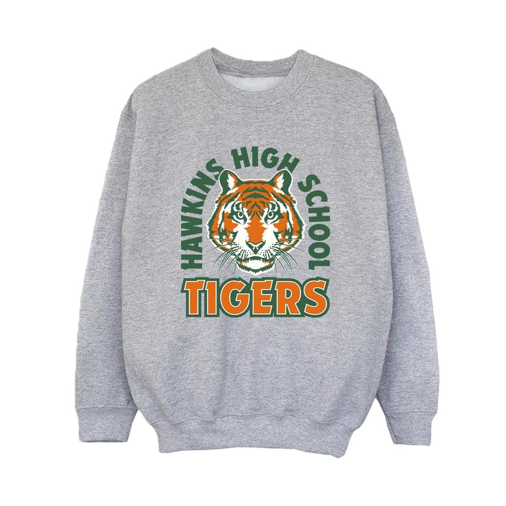 Netflix Boys Stranger Things Hawkins Arch Tiger Sweatshirt
