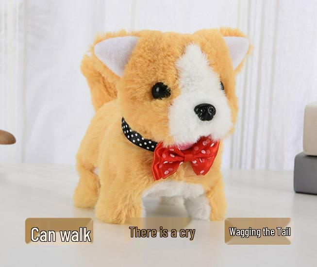 Interactive Walking & Barking Plush Puppy Robot Toy