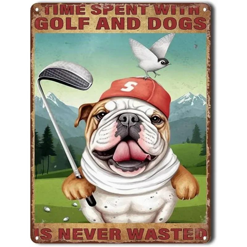 Metal Tin Signs Corgi Labrador Wall Decoration Plaque Vintage Art Poster Iron Painting for Man Cave Home Cafe Garden Club Bar