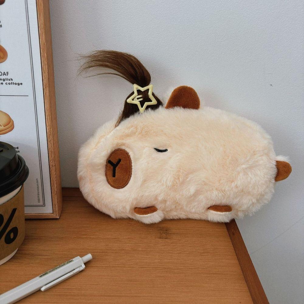 Capybara Pen Bag Zipper Pen Storage Bag Multifunctional Stationery Organizer  Gift