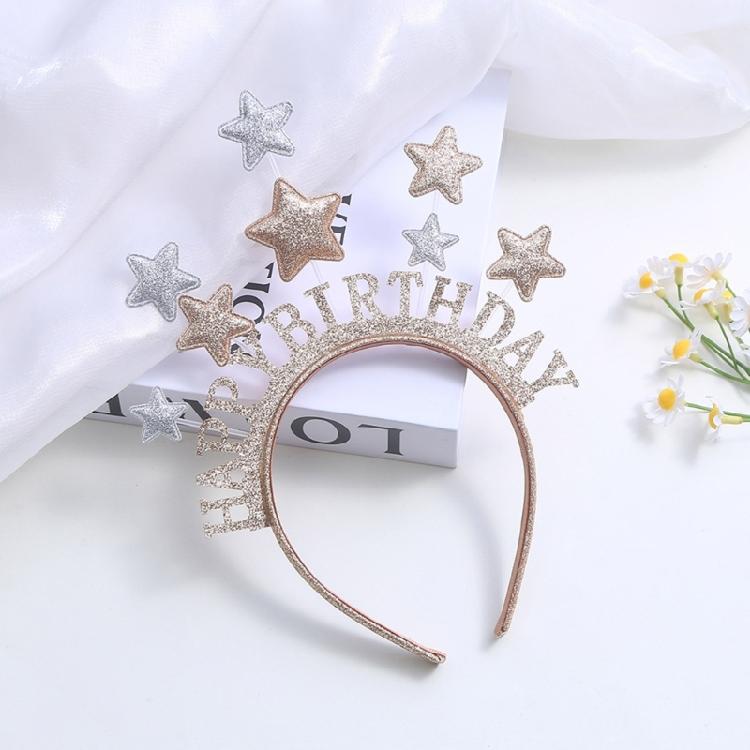 Уникальный ободок с пайетками HAPPY-BIRTHDAY для взрослого и ребенка, украшения для волос