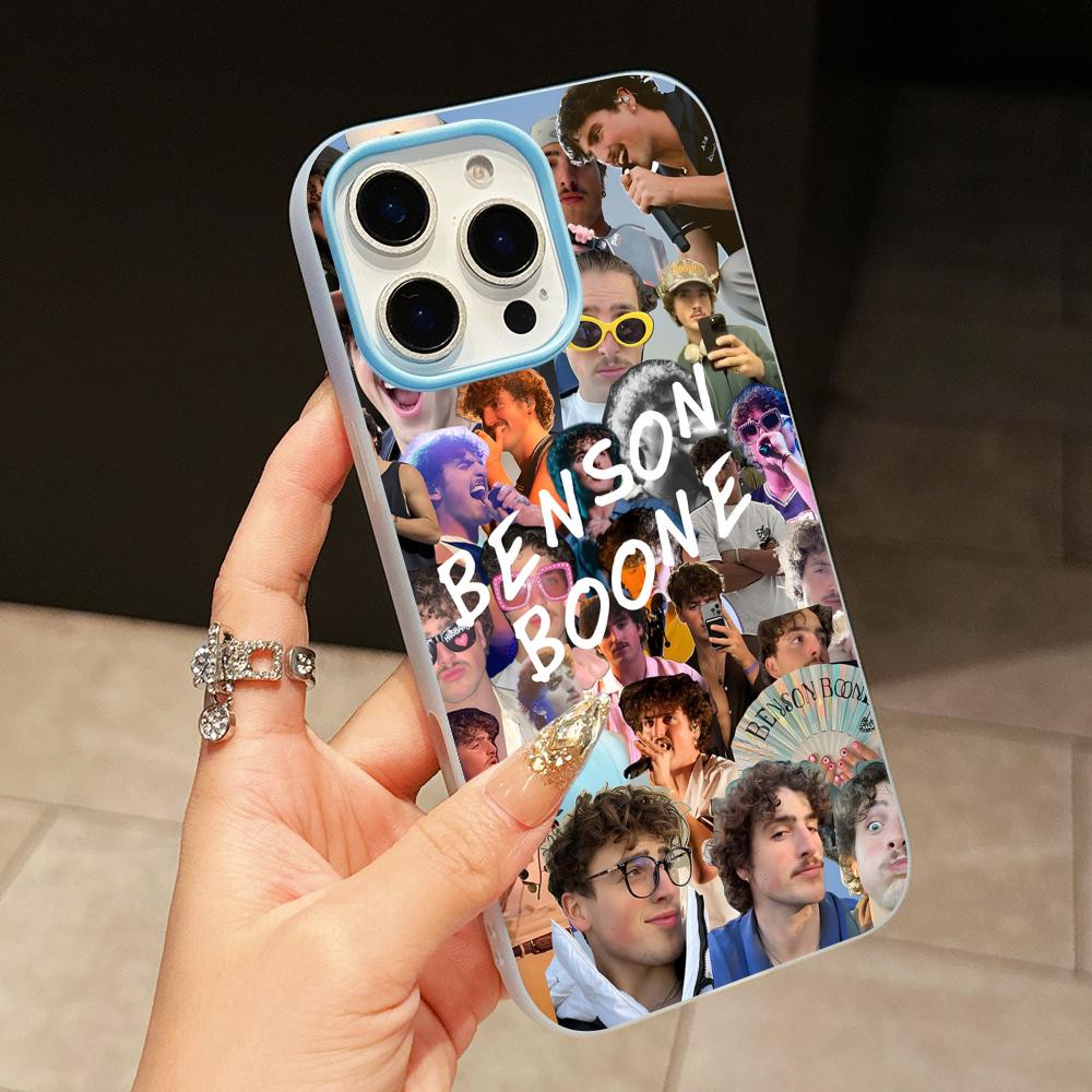 Benson Boone Jelly Double layer Light Blue Mobile Phone Case for iPhone 17 16 15 14 13 12 11 Air Pro Max Plus Protective