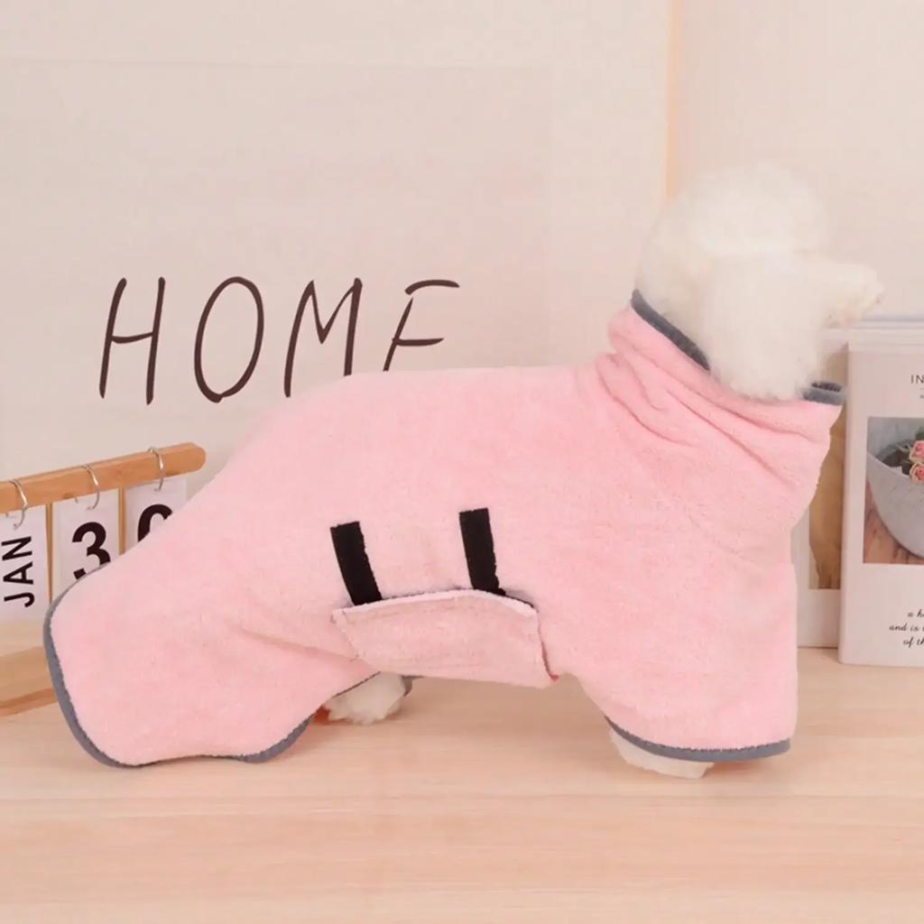 Собачий халат Супервпитывающий халат из кораллового флиса Быстро сушит шерсть, Теплый и удобный Мягкий сушильный жакет для собак