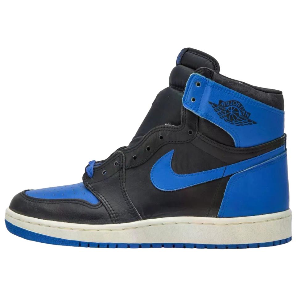 Jordan Air Jordan 1 High top Винтажные Баскетбольные Кроссовки Унисекс Черно-Синие IQ5495-005