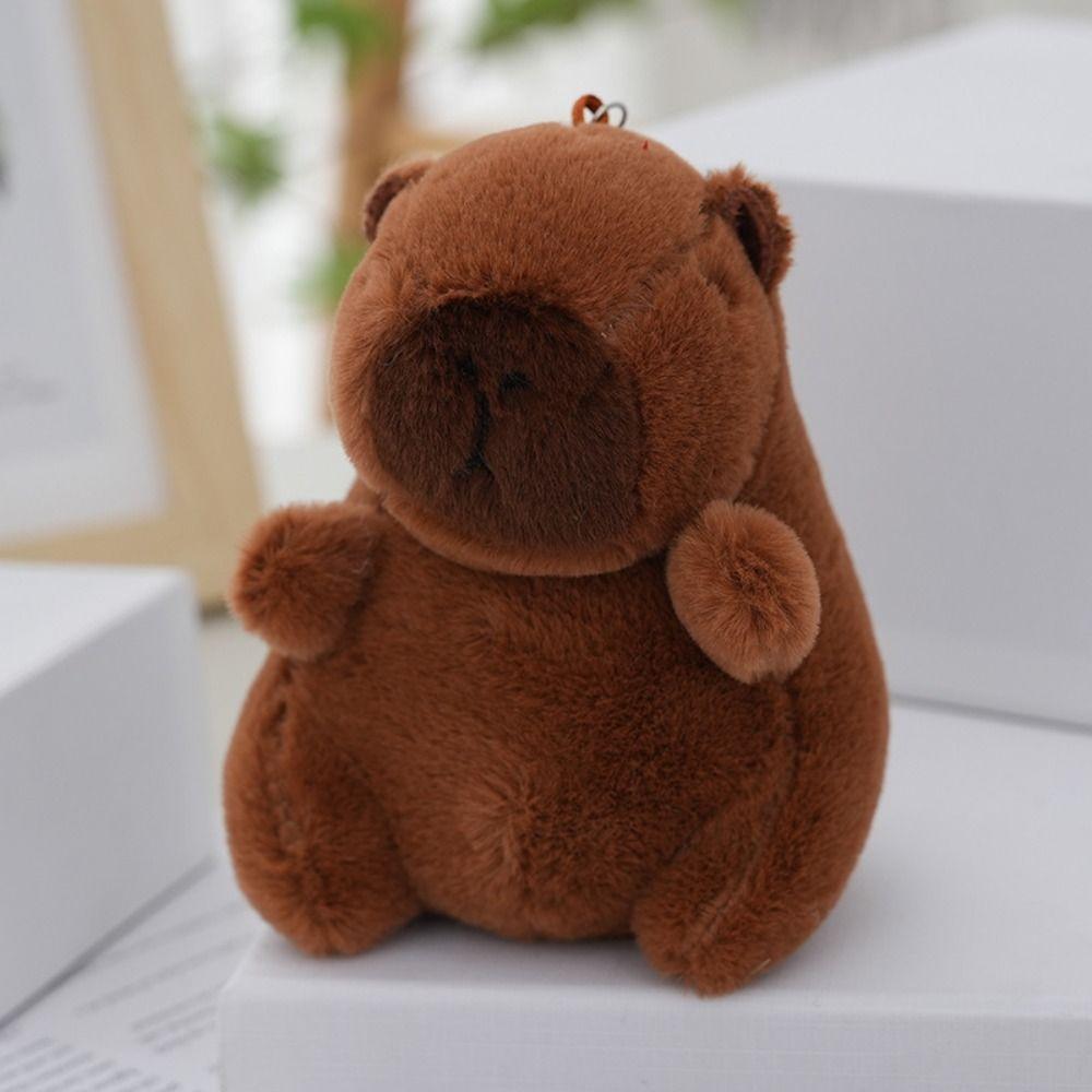 Multicolor Plush Capybara Keychain Cartoon Capybara Headgear Capybara Doll Birthday Gift