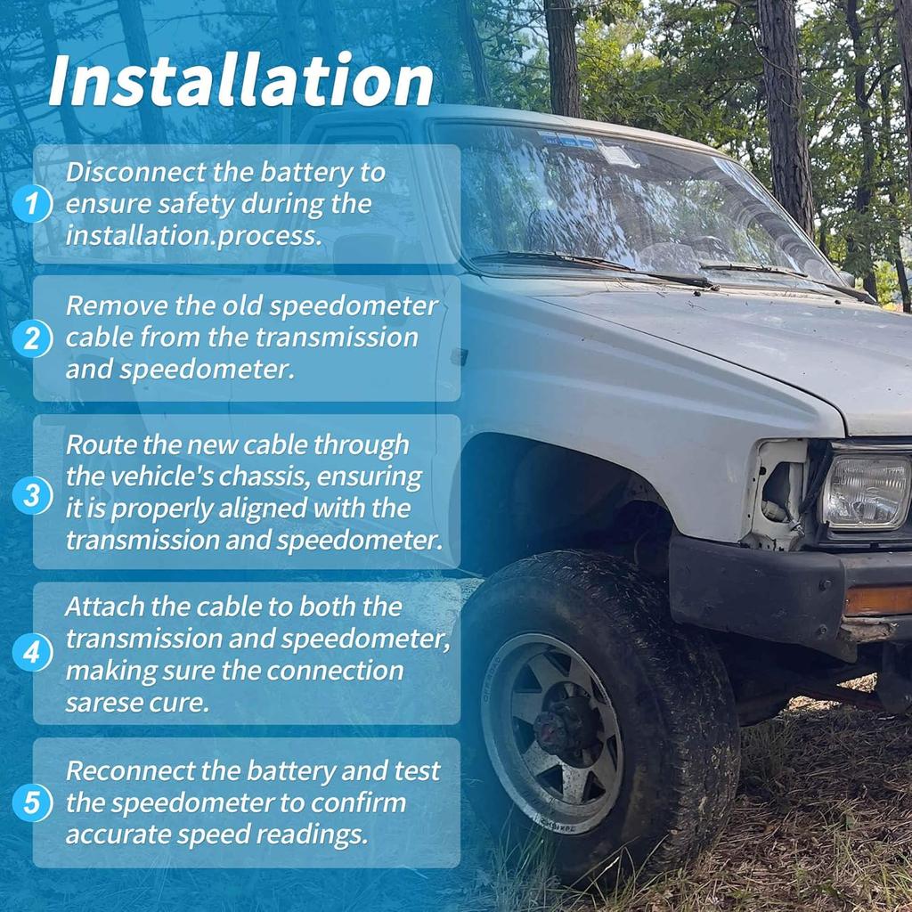 98.5in Speedometer Cable Compatible for Toyota Pickup 1983-1988 for Toyota 4Runners 1984-1989 Automotive Transmission Speedometer Cable