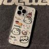 Сладкий пончик Kiki Cat Чехол для iPhone 15/14 Pro Max Мультяшный Прозрачный Чехол для Телефона