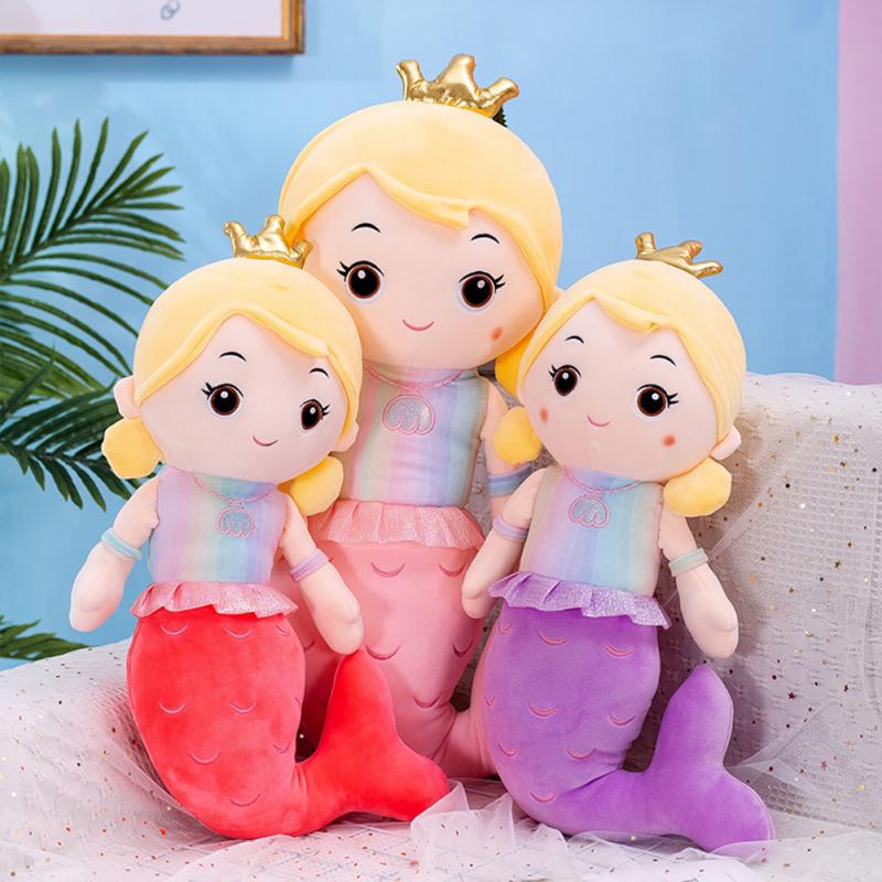 Cute Mermaid Princess Doll Girl Creative Cartoon Plush Toy Birthday Christmas Gift For Girls