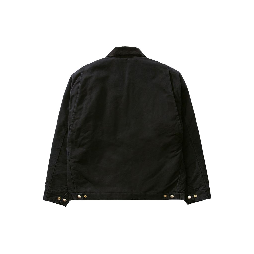 Carhartt WIP Detroit Jacket Classic Solid Color Logo Padded Collar Cotton Work Jacket Men jackets Black I027358