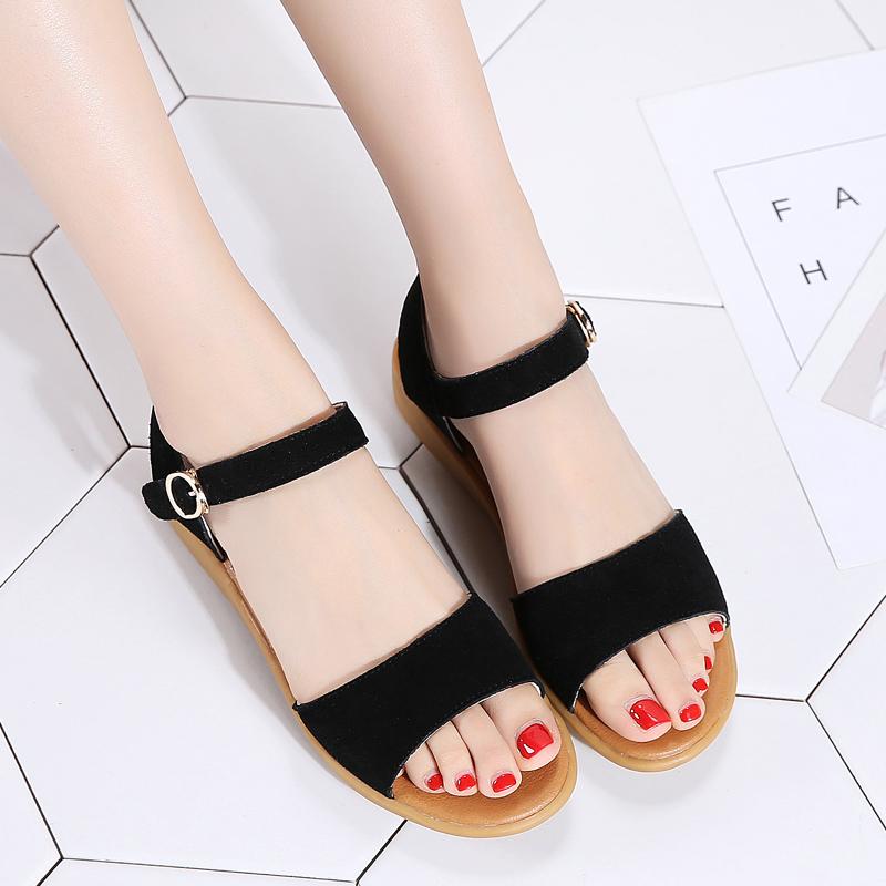 Women's Sandals Summer Essentials Beach Shoes Flat Shoes Girl Open Toe Casual Soft Walking Sandals