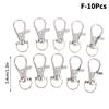 10Pcs Swivel Lobster Hook Clasp Keyring Snap Clasp Bag Jewelry Trigger Buckle