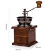 1Pcs Vintage Manual Coffee Grinder Home Hand Crank Coffee Bean Grinder Wood Vintage Style Profession Barista Coffee Accessories