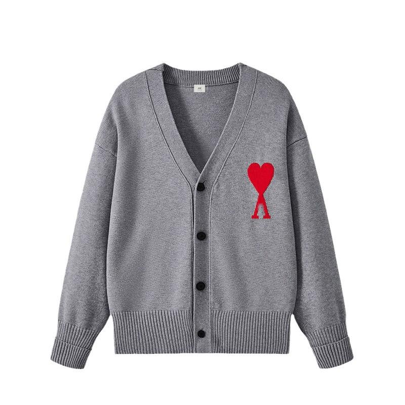 Мужской кардиган AMI&EASY с V-образным вырезом, жаккардовая вязка: Модный, теплый и универсальный для осени и зимы