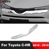 Передняя центральная решетка Защитная накладка на решетку Для Toyota C-HR CHR 2016 2017 2018 Хромированная Рамка верхней решетки фар Автомобильные Аксессуары