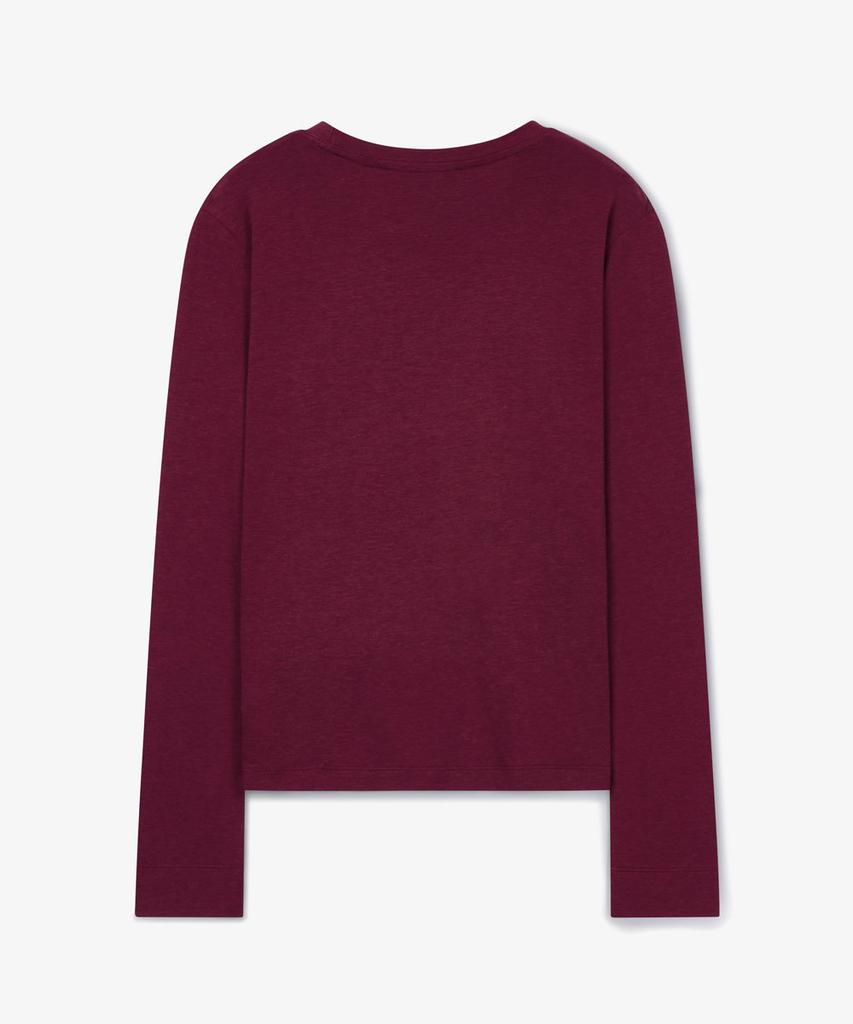 38COMEONCOMMON Tencel Long Sleeve T-Shirts (Burgundy)