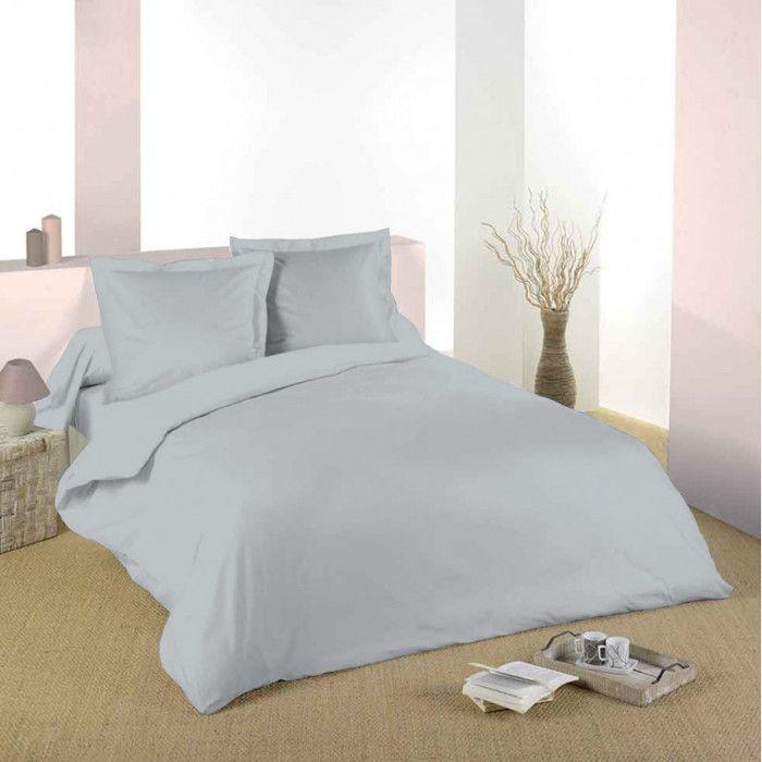 Light Grey Duvet Cover 260 X 240 Cm / 100% Cotton / 57 Threads/cm² for King Size Double Bed