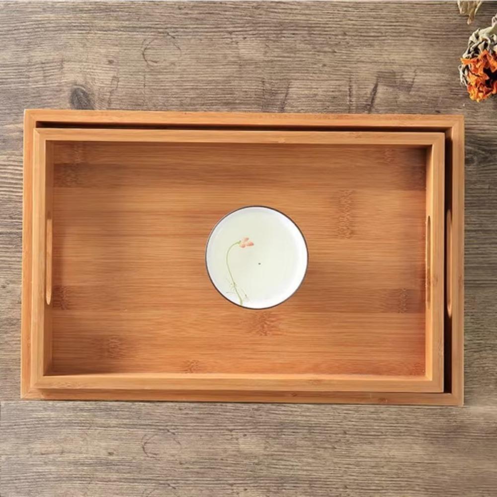 household Storage Tray Bamboo Water Cup Plate New Storage Plate Dried Fruit