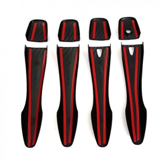 ABS Carbon Fiber Side Smart Door Handle Covers Trim For 2013-2018 Nissan Altima