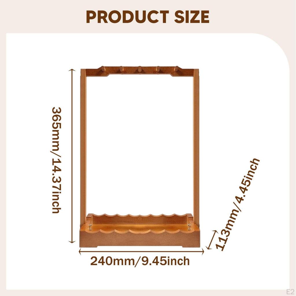 Wind Chime Stand Chinese Calligraphy Pen Holder Wooden Decor Desktop Accessory Windchime