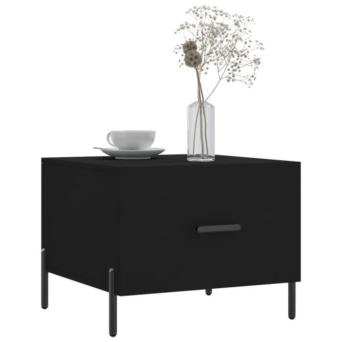 VidaXL Table basse Noir 50x50x40 cm Bois d'ingénierie 829414