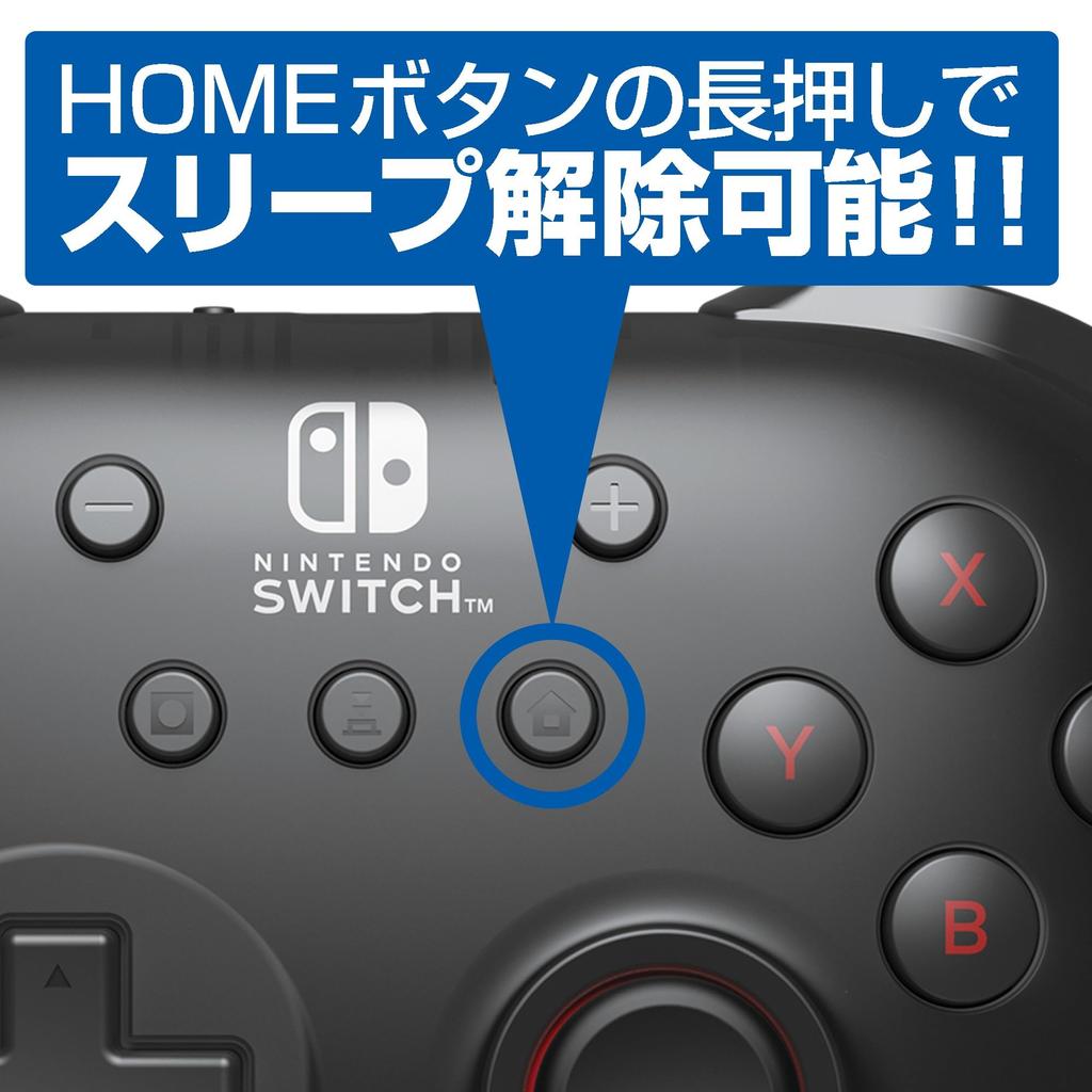 Лицензионный беспроводной геймпад Hori Pad TURBO для Nintendo Switch с функцией гироскопа и удержанием [Продукт Nintendo] [Оснащен функцией скорострельности]