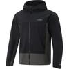 Lettuce Edge Water-Resistant Windbreaker With Zippered Hood Men Outerwear Black AFDU929-1