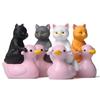 Игрушка Фигурка Моделирование Котенок Кошка Украшения Кошка Миниатюрная Сидящая Розовая Утка Кошка Маленькая Статуя