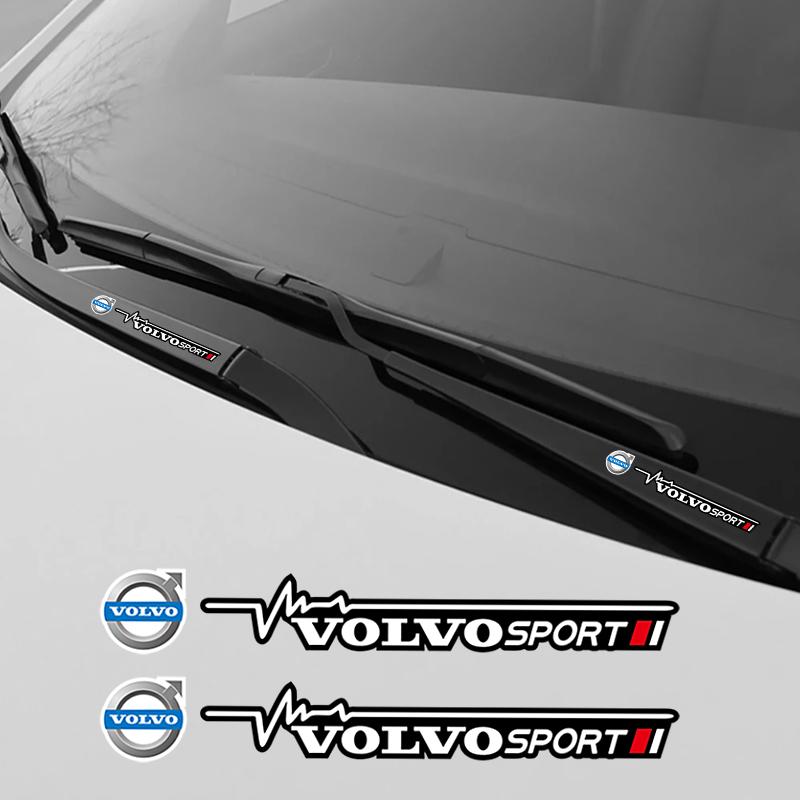 4Pcs Car Front Rear Wiper Stickers Window Trunk Decoration For Volvo XC60 XC40 V60 V40 XC90 XC70 V50 S60 V70 S90 AWD S80 C40 V90