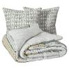 Housse De Couette + 2 Taies - Geo-chrono - 240 X 220 Cm - 100% Coton - Oeko-Tex®