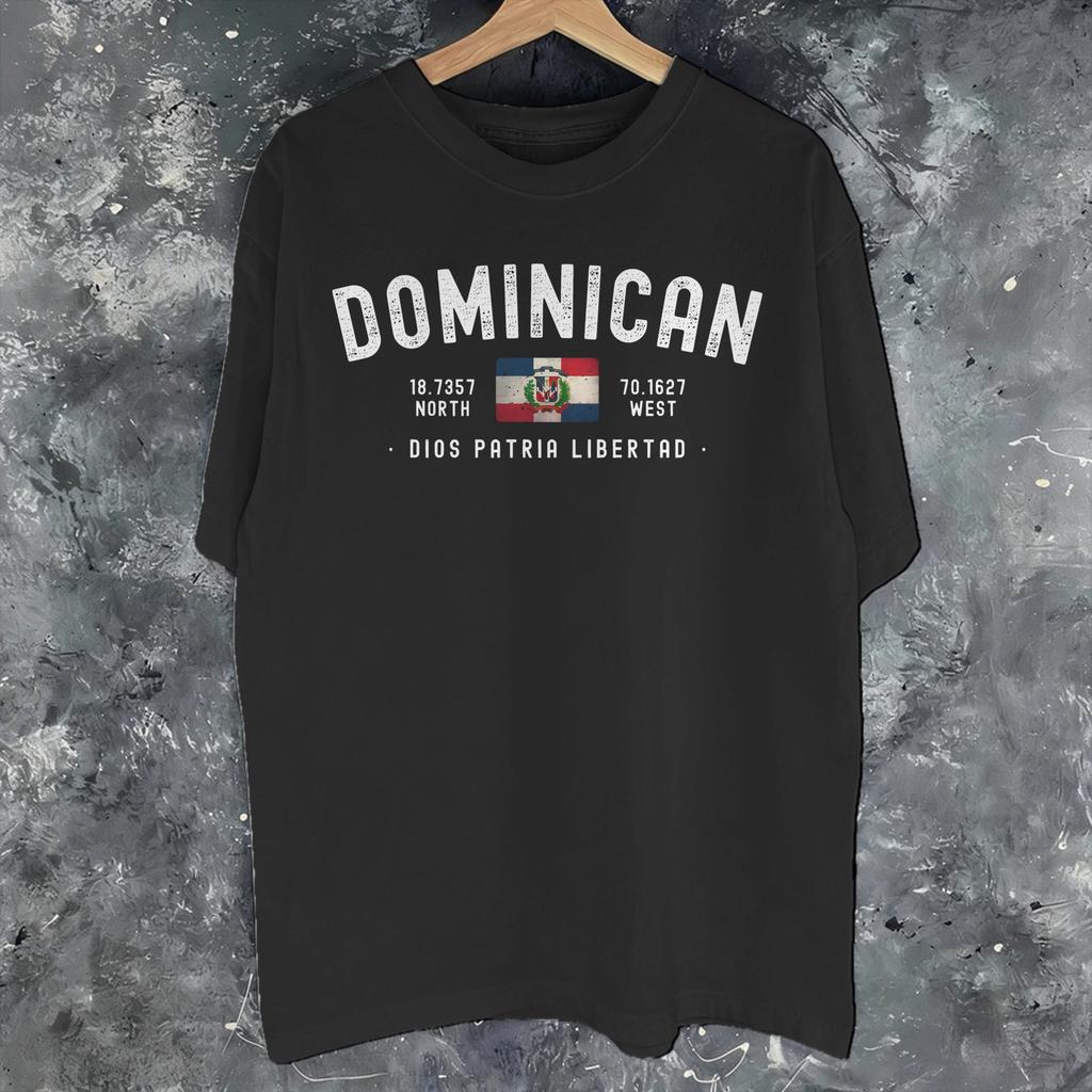 Unisex Women Graphic Print Dominican Republic Tee T Shirt Pure Cotton Tshirts Clothes
