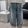 Autumn Kids Pants Fashion Solid Color Children's Straight Jeans Boys Loose Casual Denim Trousers