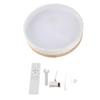 LED Flush Mount Ceiling Light Wooden Stepless Dimmable Round Modern Ceiling Light Fixture with APP a