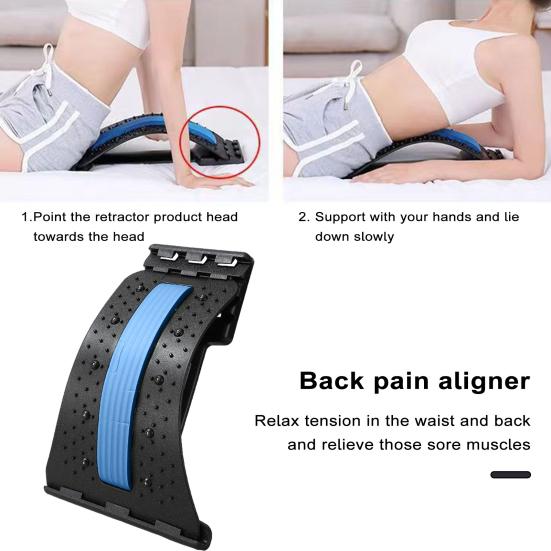 Растяжитель для поясницы, регулируемый массажер для шейного отдела позвоночника, поясницы, шеи, облегчение боли, подушка, растяжка для поясницы, растяжка для спины