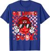 Checkered Heart One Loved Dude Valentines Day Unisex T-Shirt