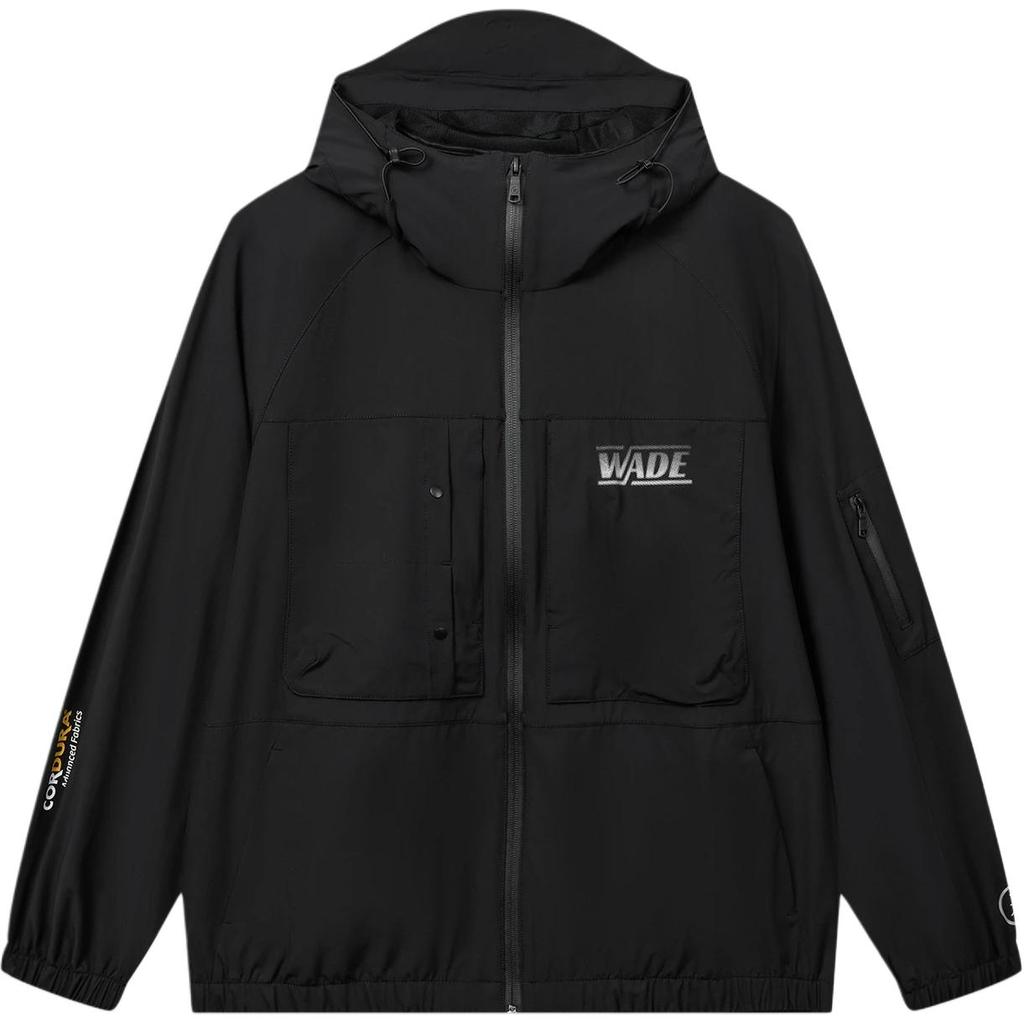Li-Ning Мужская ветровка с капюшоном на молнии с буквами серии Wade верхняя одежда AFDWC37-1