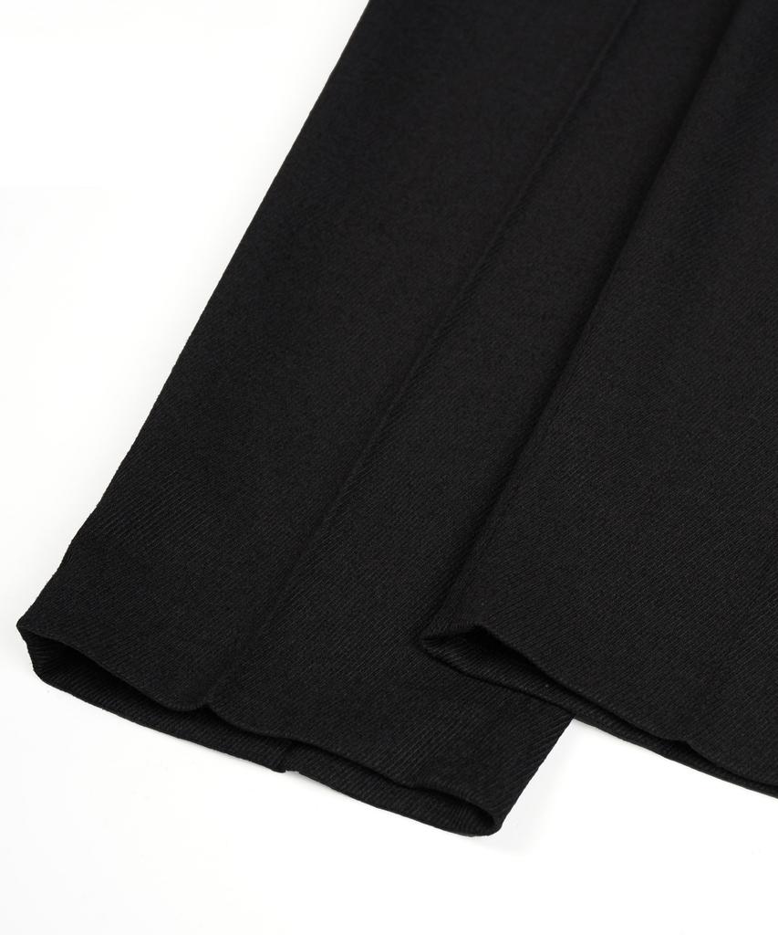 BIRBANTE Tapered Crop Setup Slacks - Black