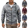 Mens Zip Up Midweight Fleece Full Zip Long Sleeve Jacket Comfy Cozy Hooded Sweatshirt With Pockets