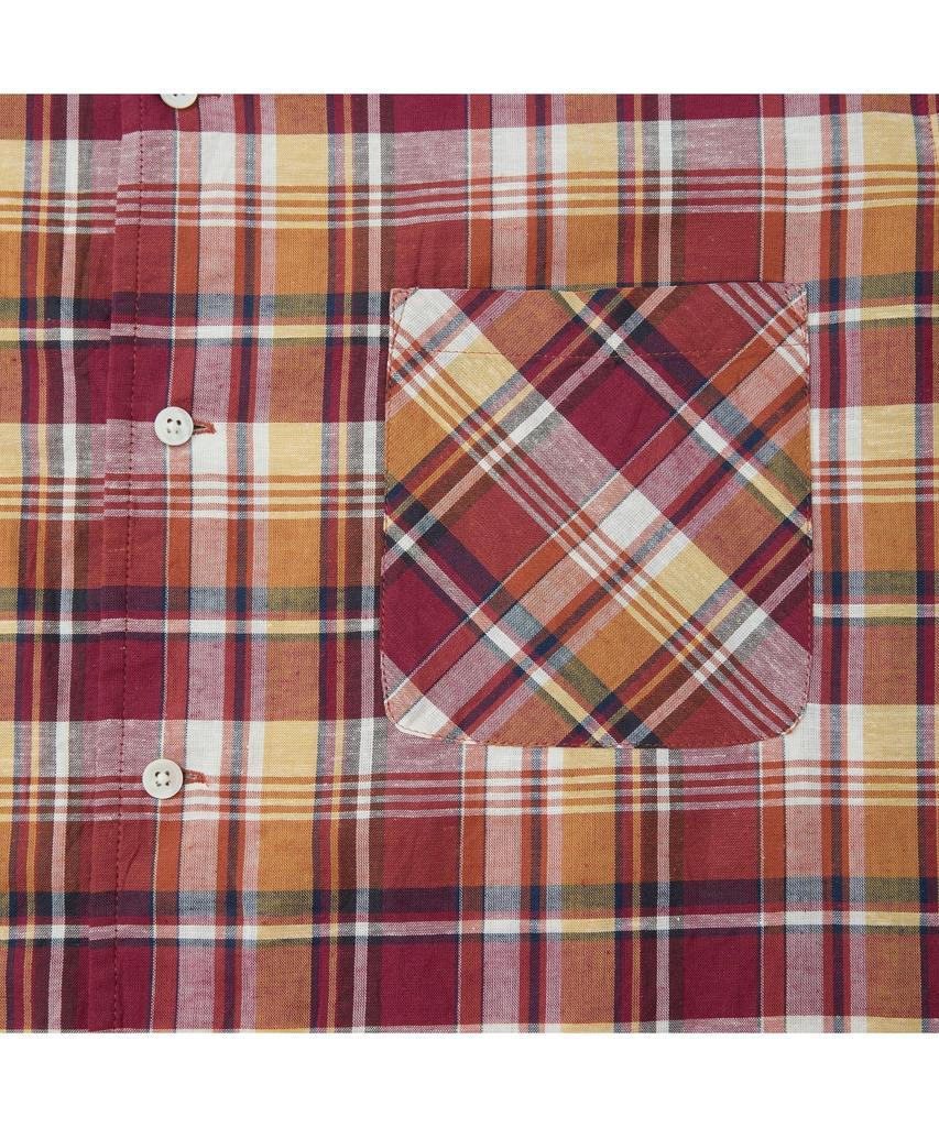 Silijeu Sage De Cret Co/Li Madras Check Short Sleeve Open Collar Shirt Svsfm26552Rex