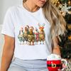 Festive Fashion T-shirt Women Merry Christmas Chicken Cartoon T-shirts Country Life Lovers Christmas Party Gift Essential Tops